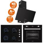 Ferre ve Afm Tech Markalı / Eloe Siyah Sessiz Ankastre Set (D086-SA + FM2200 + FM7700 )
