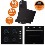 Ferre Ve Afm Tech Markalı Nex Sessizturbolu Dijital Siyah Ankastre Set ( D063-Sa +Fm7700 +Fm2200)