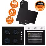 Ferre ve Afm Tech Markalı /silentart Oyo Sessiz Siyah Beyaz Ankastre Set ( D086-SA +FM7301 +FM2200)