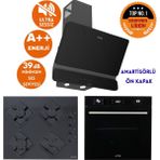 Ferre Ve Afm Tech Markalı Vua Sessiz Turbo Dijital Siyah Ankastre Set (D080-Sa +Fm7700 +Fm-Bd2200)