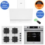 Ferre Ve Afm Tech Markalı/ Whıte Star Turbolu Beyaz Dijital Ankastre Set (Ss206 + Fm7701+Fm3401w)
