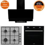 Ferre Ve Afm Tech Markalı/Fethy -F29 Turbolu İnox Siyah Ankastre Set (El003 + Fm7700 +Fm3250)