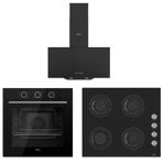 Ferre XE62CS-CS205-D086 Siyah 3'lü Ankastre Set