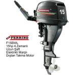 Ferrino 15 Hp 4T Dıştan Takma Motor (Model:F15BWL) Uzun Şaft Marşlı