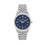 Ferro F11567awt-A3 Quartz Çelik Gri Mavi Kadran 41 Mm Erkek Kol Saati