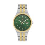 Ferro F11569awt-D6 Quartz Çelik Altın/Gri Yeşil Kadran 40 Mm Erkek Kol Saati