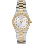 Ferro FL21518AWT-D Quartz Çelik Altın/gri 30 mm Kadın Kol Saati - Altın - Metalik Gri
