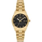 Ferro FL21570AWT-B2 Quartz Çelik Sarı Siyah Kadran 31 mm Kadın Kol Saati - tek ebat