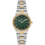 Ferro FL21586AWT-D6 Quartz Çelik Altın/gri Yeşil Kadran 31 mm Kadın Kol Saati - tek ebat
