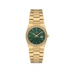 Ferro Fl21596awt-B6 Quartz Çelik Altın Rengi Yeşil Kadran 30 Mm Kadın Kol Saati