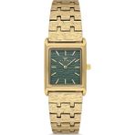 Ferro Fl21599awt-B6 Quartz Çelik Altın Rengi Yeşil Kadran 22 Mm Kadın Kol Saati