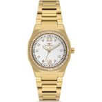 Ferro FL21616AWT-B Quartz Çelik Altın Rengi Beyaz Kadran 27 mm Kadın Kol Saati - tek ebat
