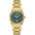 Ferro FL21616AWT-B6 Quartz Çelik Altın Rengi Yeşil Kadran 27 mm Kadın Kol Saati - tek ebat