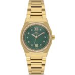 Ferro Fl21616awt-B6 Quartz Çelik Altın Rengi Yeşil Kadran 27 Mm Kadın Kol Saati