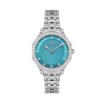 Ferro Fl21632awt-A15 Quartz Çelik Gri Turkuaz Kadran 32 Mm Kadın Kol Saati