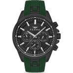 Ferro FM11379DWT-ZF2 Quartz Silikon Yeşil Siyah Kadran 46 mm Erkek Kol Saati - tek ebat