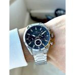 Ferro Fm11758awt-A3 Quartz Çelik Gri Lacivert Kadran 43 Mm Erkek Kol Saati