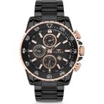 Ferro FM1542A-R Quartz Siyah Çelik Kordon 45 mm Erkek Kol Saati - tek ebat