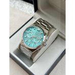 Ferro FM43027A-A15 Quartz Çelik Gri Turkuaz Kadran 42 mm Erkek Kol Saati - tek ebat