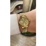 Ferro Quartz Çelik Altın Rengi 30 Mm Kadın Kol Saati