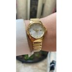 Ferro Quartz Çelik Altın Rengi 32 mm Kelebek Kilitli Kadın Kol Saati