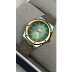 Ferro Quartz Çelik Altın/Gri Yeşil Kadran 41 mm Erkek Kol Saati