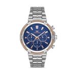 Ferro Quartz Çelik Gri Lacivert Kadran 45 mm Fonksiyonları Aktif Erkek Kol Saati