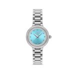 Ferro Quartz Çelik Gri Turkuaz Kadran 23 mm Kadın Kol Saati