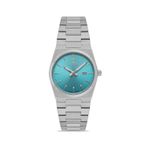 Ferro Quartz Çelik Gri Turkuaz Kadran 32 Mm Kadın Kol Saati