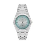 Ferro Quartz Çelik Gri Turkuaz Kadran 43 mm Erkek Kol Saati