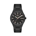 Ferro Quartz Çelik Siyah 43 Mm Erkek Kol Saati