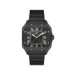 Ferro Quartz Çelik Siyah Köşeli Kasa 40 mm Erkek Kol Saati