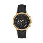 Ferro Quartz Deri Siyah 41 mm Fonksiyonları Aktif Erkek Kol Saati