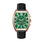 Ferro Quartz Deri Siyah Yesil Kadran 42 Mm Erkek Kol Saati