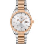 Ferro Rose ve Gümüş Çelik Kordon Erkek Kol Saati F11288A-E - Gümüş - Rose