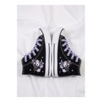 FERRO STEP SİYAH BEYAZ BOT BİLEKLİ KETEN KUROMİ BASKILI SPOR AYAKKABI SNEAKER