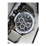 Ferrucci 44MM Kasa, Erkek Kol Saati Fonksiyonları Aktif,Gümüş Renk Çelik Kordon,Bileklik Tesbih Hediyeli