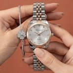 Ferrucci Bileklik Hediyeli Rose/metalik Kadın Kol Saati 30 mm Jübile Çelik Bilezik Kesme Cam 2 Yıl Garantili - Rose Gold - Gümüş
