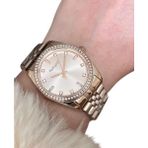 Ferrucci Çelik Şık Yeni Sezon Taşlı Kadın Kol Saat+Bileklik - Rose Gold