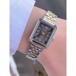 Ferrucci Dikdortgen Vintage Kadin Metal Kordon Kol Saati Gumus Altin