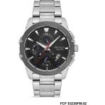 Ferrucci FCF03230FM.02 Gümüş Renk Siyah Kadran Tüm Fonksiyonlar Aktif 45 mm Erkek Kol Saati - Gri