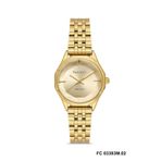 Ferrucci FERRUCCİ KESME CAMLI GOLD METAL KADIN KOL SAATİ