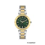 Ferrucci FERRUCCİ YENİ SEZON YEŞİL KADRANLI ÇİFT RENK GOLD&GÜMÜŞ ORİJİNAL ÇELİK KADIN KOL SAATİ