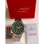 Ferrucci Gümüş Renk Fonksiyonları Aktif 42 mm Kasa Çap Erkek Kol Saati+Bileklik - Gümüş - Haki