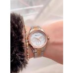 Ferrucci Gümüş-Rosegold Renk Spor Kasa Çelik Kadın Kol Saati+Bileklik Hediyeli