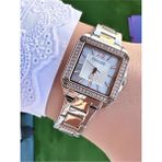 Ferrucci kare Vintage Kadın Metal Kordon Kol Saati - Gümüş - Rose