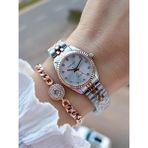 Ferrucci Küçük Vintage Kasa Çelik Kordon 2 Yıl Garantili 3 Atm Kadın Kol Saati+Bileklik FY.03630.5 - Standart