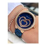 Ferrucci Lacivert Renk Rose Gold Kasa Kalpli Model Kadın Kol Saati + Bileklik Hediyeli