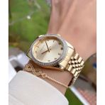 Ferrucci Marka Rolex Modeli Kol Saati+Bileklik - Sarı