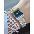 Ferrucci Milano Kadın Kol Saati – Kare Kasa, Taş Detaylı Yeşil Kadran, Gümüş Gold Metal Kordon - Gümüş - Rose Gold